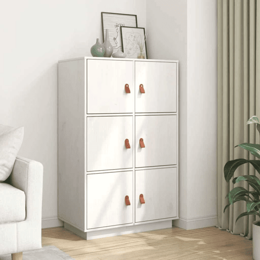 Aparador - Bufete - Móvei de apoio alto 67x40x108,5 cm pinho maciço branco pt3949