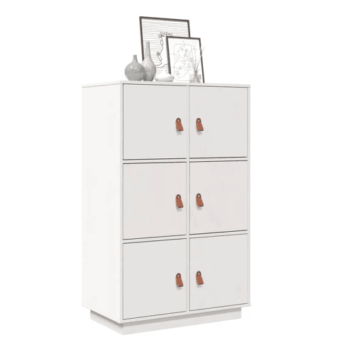 Aparador - Bufete - Móvei de apoio alto 67x40x108,5 cm pinho maciço branco pt3949