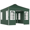 Outsunny Tenda Dobrável 3x3 m Pop-up com 4 Laterais Removíveis, Tenda de Jardim com UPF50+, Bloqueio Central, Altura Ajustável, Bolsa de Transporte, Sacos de Areia, Tenda para Exterior Verde