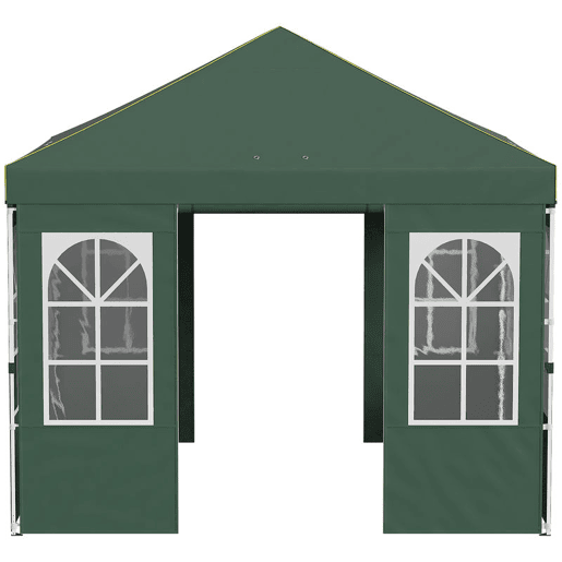 Outsunny Tenda Dobrável 3x3 m Pop-up com 4 Laterais Removíveis, Tenda de Jardim com UPF50+, Bloqueio Central, Altura Ajustável, Bolsa de Transporte, Sacos de Areia, Tenda para Exterior Verde