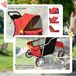 Carrito para Perro Tela Oxford, Acero PawHut Carrito para Perro Tela Oxford, Acero PawHut Rojo