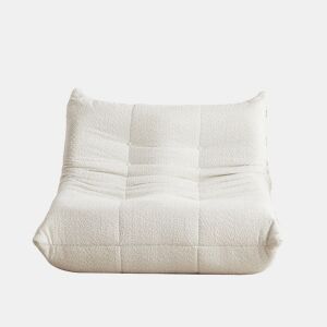 Sofá Togo 2 lugares - Chenille, sem braços, espuma viscoelástica, confortável - Bege