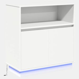 Aparador - Bufete - Móvei de apoio LED Branco 71 x 34,5 x 75 cm Madeira processada pt4129