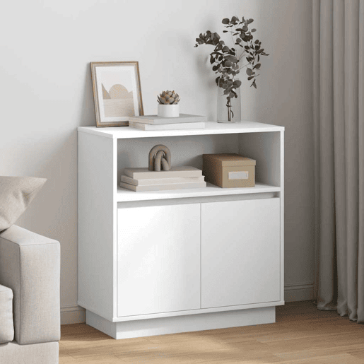 Aparador - Bufete - Móvei de apoio LED Branco 71 x 34,5 x 75 cm Madeira processada pt4129