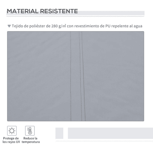 Outsunny Toldo Manual Retrátil 395x245 cm, Toldo Exterior para Terraço com Ângulo Ajustável, Braços Articulados, Montagem na Parede, Estrutura de Alumínio, Anti-UV e Impermeável, Ideal para Jardim, Cinzento