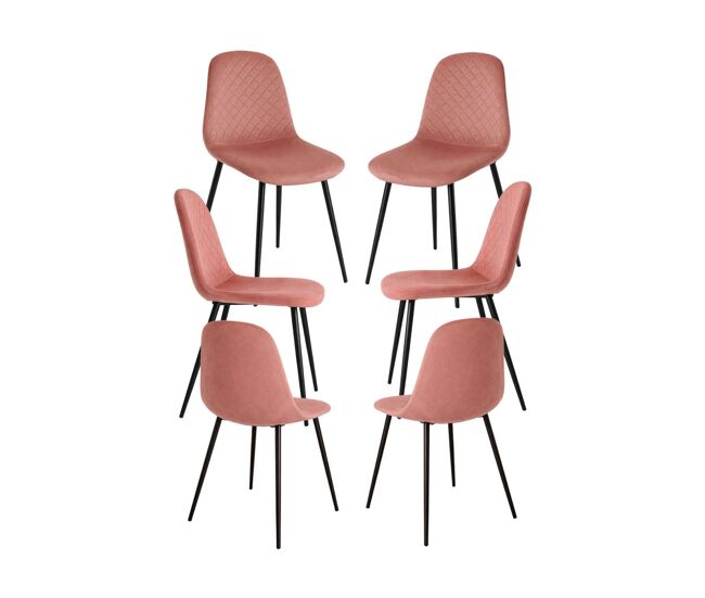 Pack 6 sillas boide - rosa