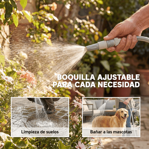 Outsunny Carretel de Mangueira para Jardim 10+1 m com Bico de 2 Modos Carretel de Mangueira de Jardim de Parede com Bloqueio Automático e Retracção Controlada Suporte Orientável 180° Cinza