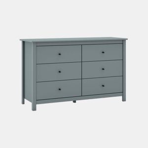 Cómoda Sail 6 gavetas Verde Salvia 130 x 80 x 45 cm