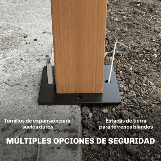 Outsunny Pérgola para Jardim 3x3,6 m Pérgola de Exterior com Telhado Duplo Paredes de Rede UPF50+ Estrutura Metálica Pérgola Terraço Jardim Creme e Teca