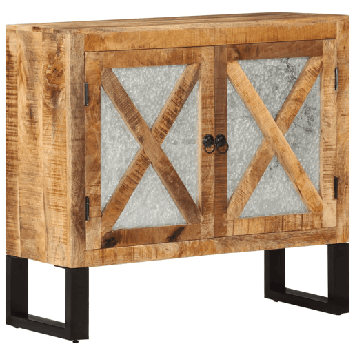 Aparador - Bufete - Móvei de apoio 80x30x71 cm madeira de mangueira áspera maciçametal pt3902 Aparador - Bufete - Móvei de apoio 80x30x71 cm madeira de mangueira áspera maciçametal pt3902