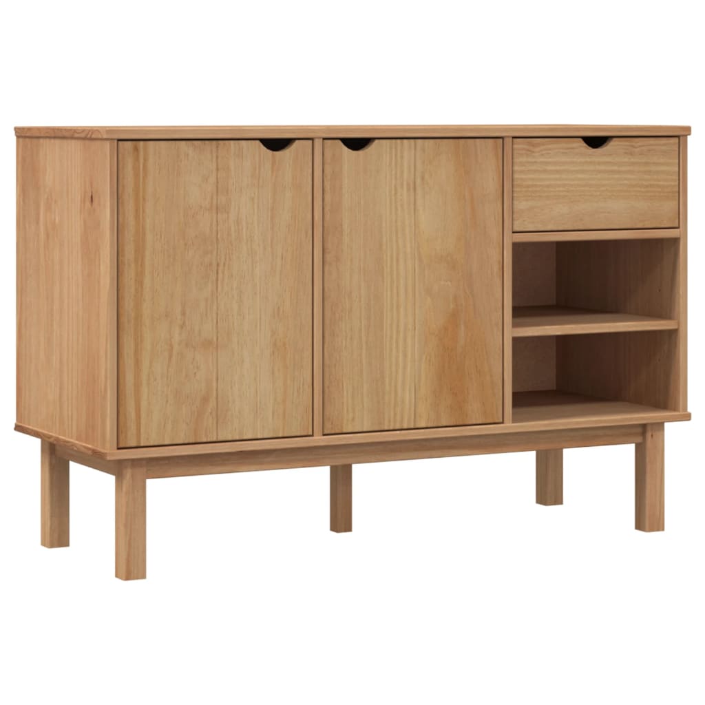 Aparador - mueble de almacenamiento madera maciza pino 114x43x73,5 cm es4837