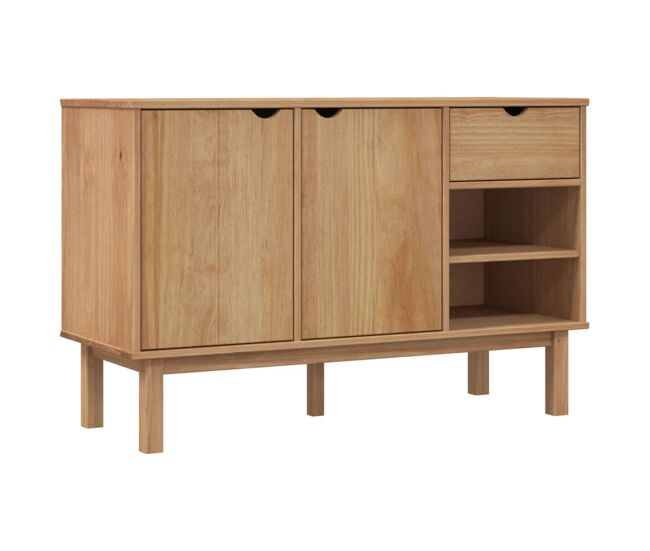 Aparador - mueble de almacenamiento madera maciza pino 114x43x73,5 cm es4837