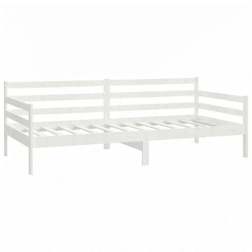 Sofá-cama, Sofá conversível com colchão 90x200 cm pinho maciço branco