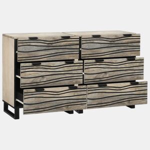 Conjunto de Bufete - Móvei de apoios com gaveta 2 pcs Branco 60 x 33,5 x 75 cm pt5349