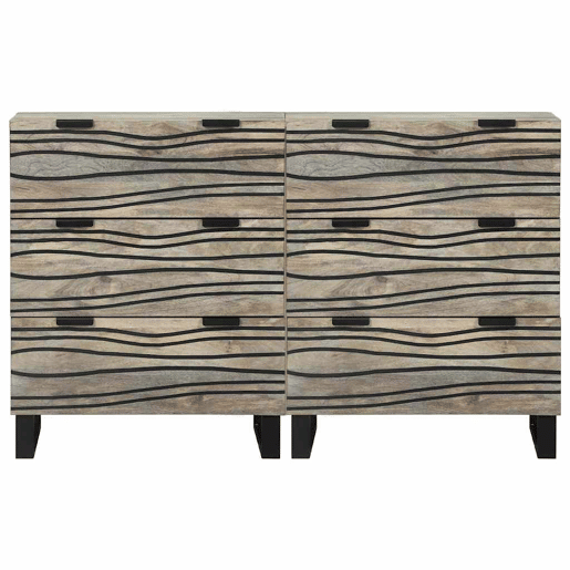 Conjunto de Bufete - Móvei de apoios com gaveta 2 pcs Branco 60 x 33,5 x 75 cm pt5349