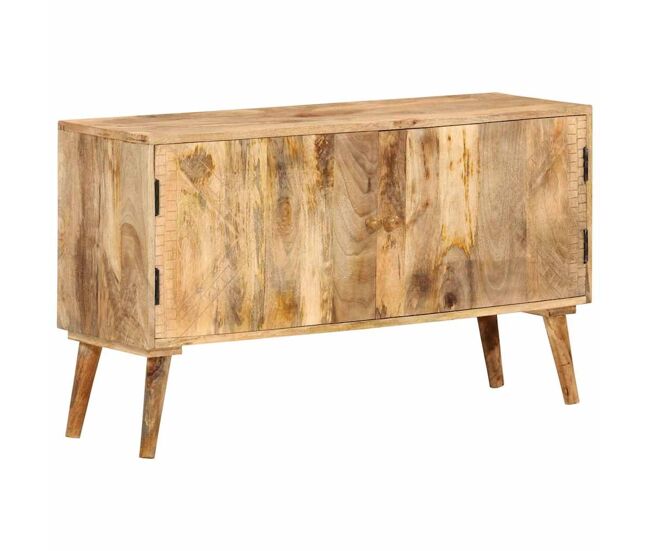 Aparador - mueble de almacenamiento de madera maciza de mango 110x30x60 cm es3861