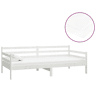 Sofá-cama, Sofá conversível com colchão 90x200 cm pinho maciço branco