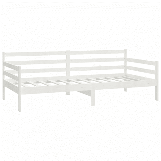 Sofá-cama, Sofá conversível com colchão 90x200 cm pinho maciço branco