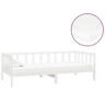 Sofá-cama, Sofá conversível com colchão 90x200 cm pinho maciço branco