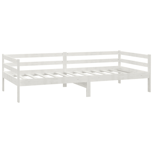 Sofá-cama, Sofá conversível com colchão 90x200 cm pinho maciço branco