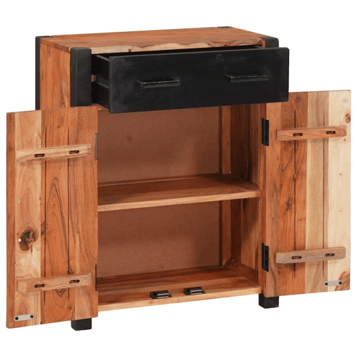 Bufete - Móvei de apoio Castanho 55 x 30 x 75 cm Madeira Sólida de Acácia pt4749