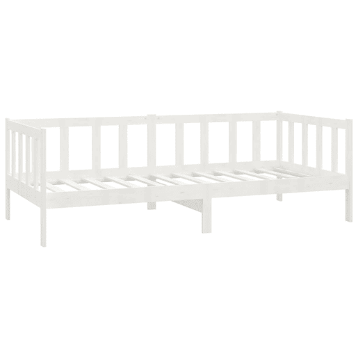 Sofá-cama, Sofá conversível com colchão 90x200 cm pinho maciço branco