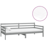 Sofá-cama, Sofá conversível com colchão 90x200 cm pinho maciço cinzento