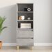 Aparador alto - Mueble de almacenamiento 40 Aparador alto - Mueble de almacenamiento 40 Gris
