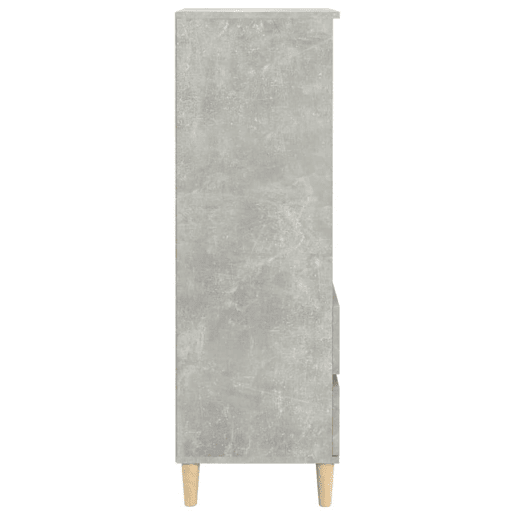 Armário alto - Bufete - Móvel de apoio 40x36x110cm derivados de madeira cinzento cimento pt853