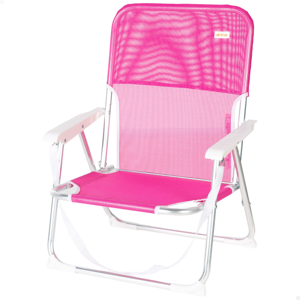 Aktive silla plegable de playa 44x40x72 cm fucsia con asa