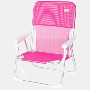 Aktive Cadeira de praia dobrável 44x40x72 cm fúcsia com pega