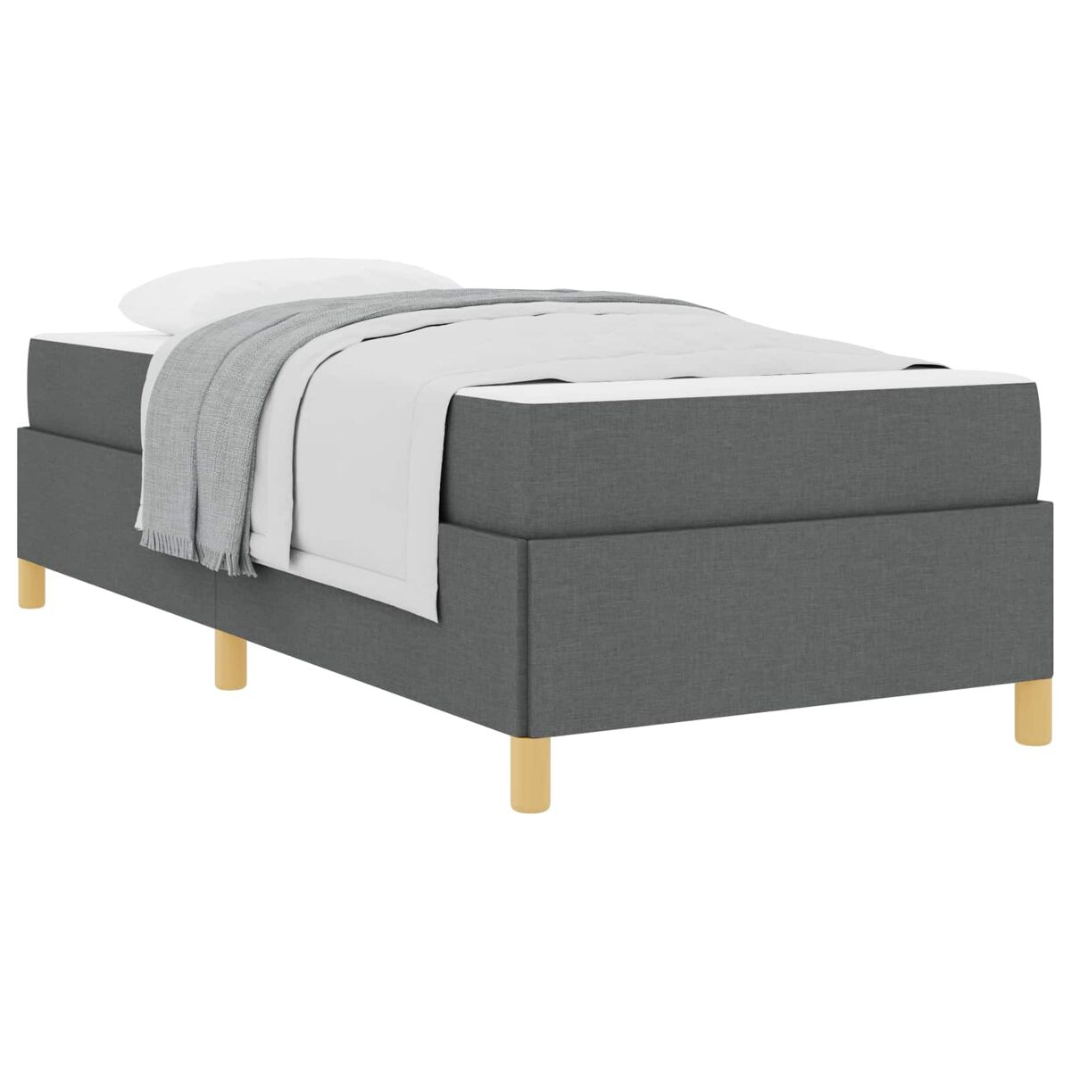 Estructura de cama individual para adultos 100x203 Gris Oscuro