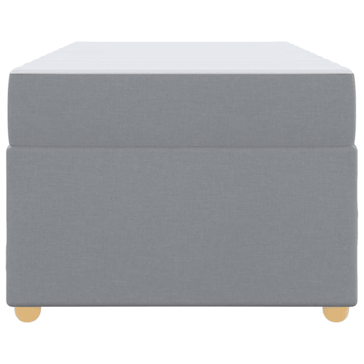 Estrutura de cama de solteiro Design com colchão Cinzento-claro 90 x 200 cm tecido