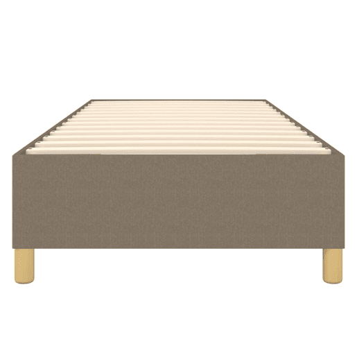 Estrutura de cama de solteiro para adultos com molas 90x190 cm tecido cinzento