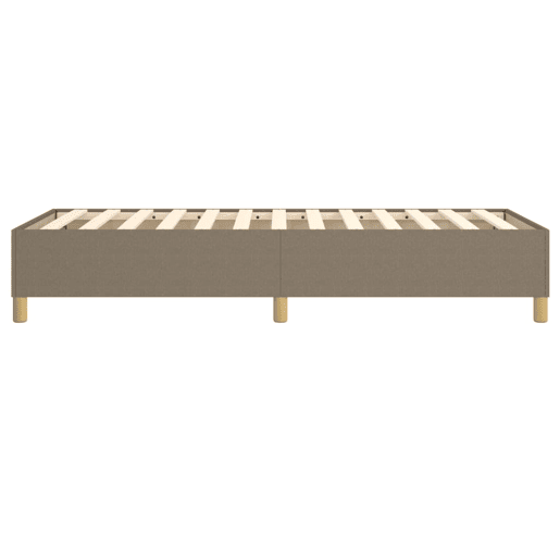 Estrutura de cama de solteiro para adultos com molas 90x190 cm tecido cinzento