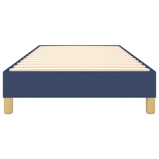 Estrutura de cama de solteiro para adultos com molas 90x190 cm tecido azul