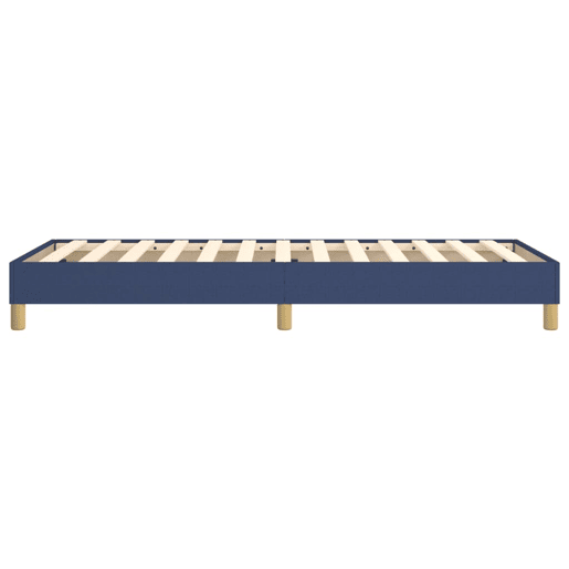 Estrutura de cama de solteiro para adultos com molas 90x190 cm tecido azul