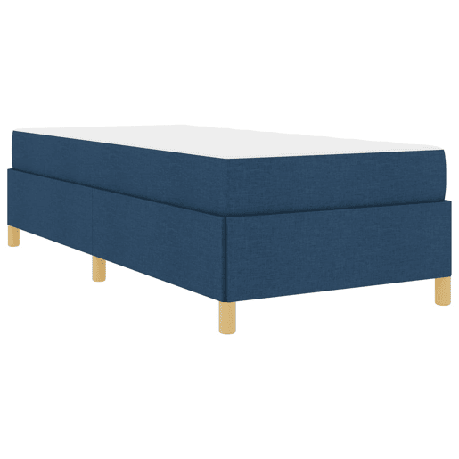 Estrutura de cama de solteiro para adultos com colchão - Azul 100 x 200 cm tecido