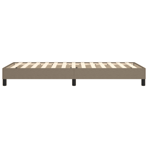 Estrutura de cama de solteiro para adultos com molas 90x200 cm tecido cinza-acastanhado