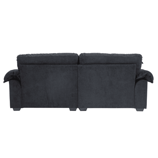 Sofá de 2 lugares 213 cm - Chenille, acolchoado duplo (Memory + molas), profundo - Preto Sofá de 2 lugares 213 cm - Chenille, acolchoado duplo (Memory + molas), profundo - Preto