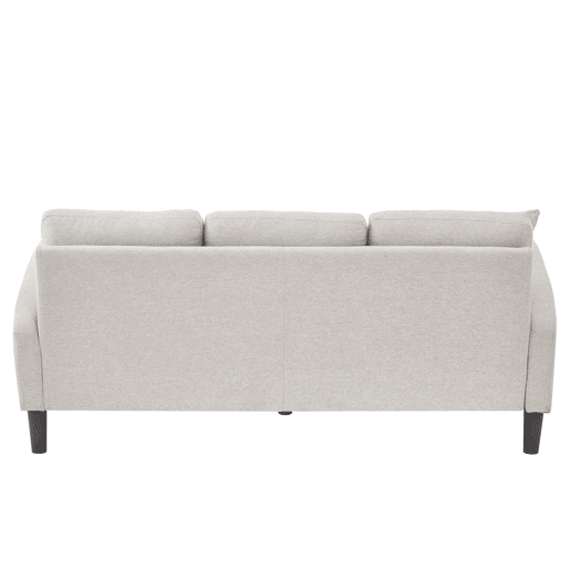 Sofá de canto em L 3 lugares 166x118x77 cm - modular com chaise longue - Cinza claro