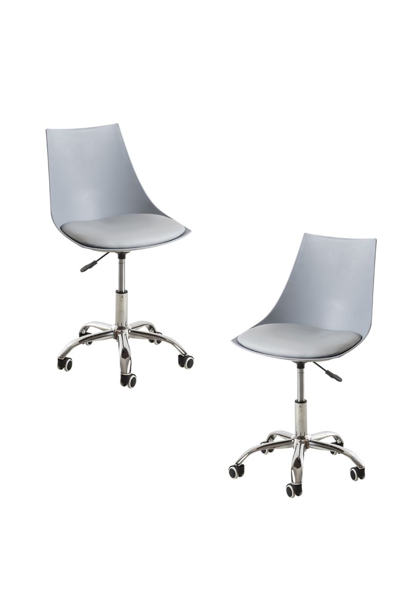 Pack 2 sillas blok office - gris claro