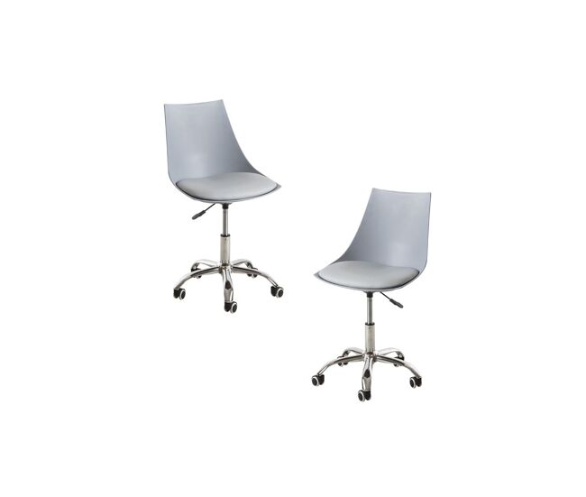 Pack 2 sillas blok office - gris claro