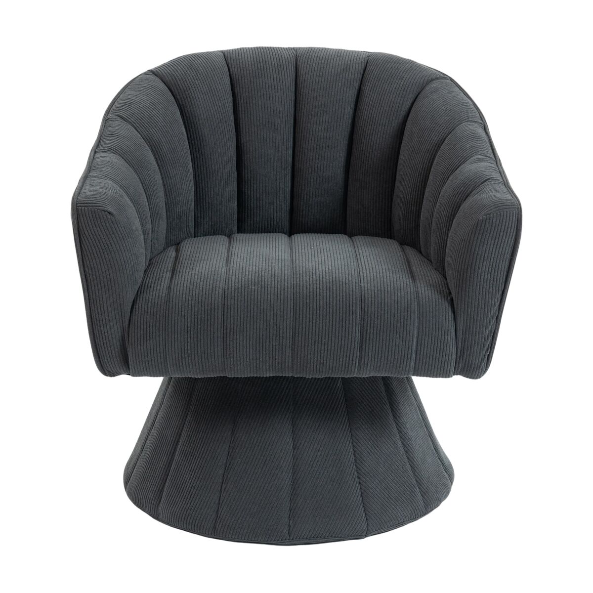 Silla de oficina 360° - respaldo ergonómico, reposabrazos envolventes, diseño moderno - gris oscuro