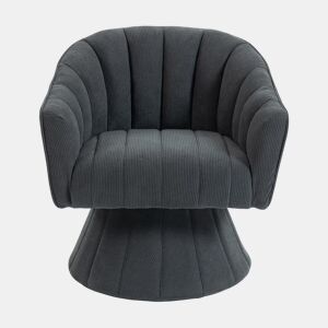 Cadeira de escritório 360° - Encosto ergonómico, apoios de braços envolventes, design moderno - Cinza escuro