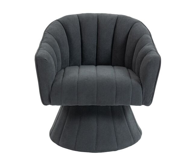 Silla de oficina 360° - respaldo ergonómico, reposabrazos envolventes, diseño moderno - gris oscuro