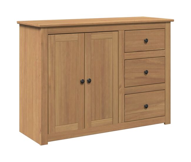 Aparador - mueble de almacenamiento con cajones panama madera maciza pino 112x40x80 cm es1821