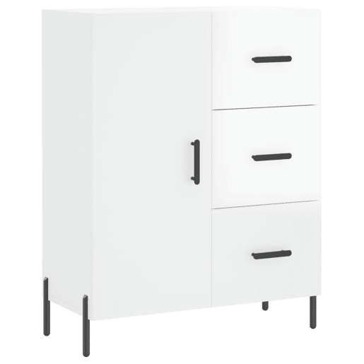 Aparador - Bufete - Móvei de apoio 69,5x34x90 cm madeira processada branco brilhante pt2590 Aparador - Bufete - Móvei de apoio 69,5x34x90 cm madeira processada branco brilhante pt2590