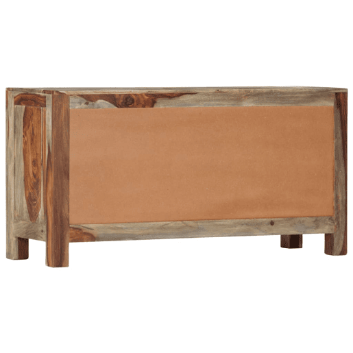 Aparador - Bufete - Móvei de apoio em madeira de acácia maciça 100x30x50 cm cinzento pt3857