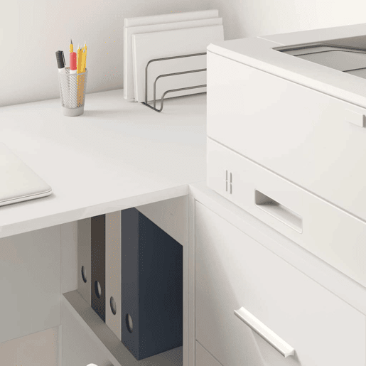 Bufete - Móvei de apoio com gaveta Branco 38 x 34 x 75 cm pt1735 Bufete - Móvei de apoio com gaveta Branco 38 x 34 x 75 cm pt1735